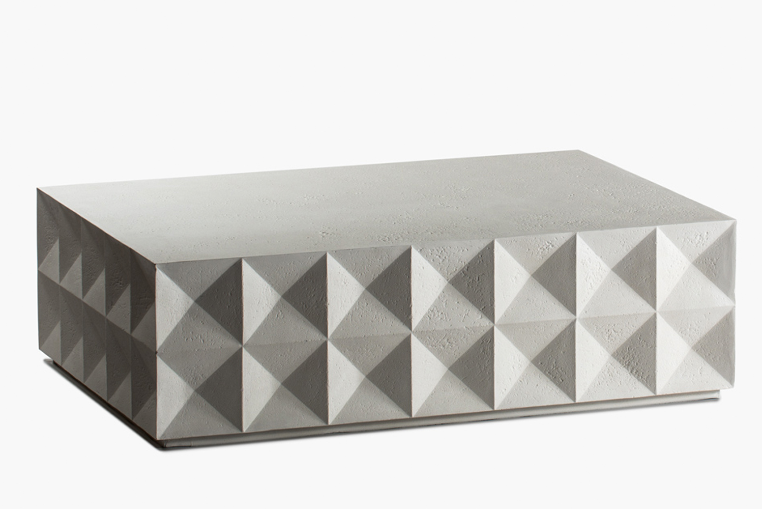 San Diego-based Stone Yard Inc introduced a new geometric cocktail table designed by founder and lead designer Mitch Brean 