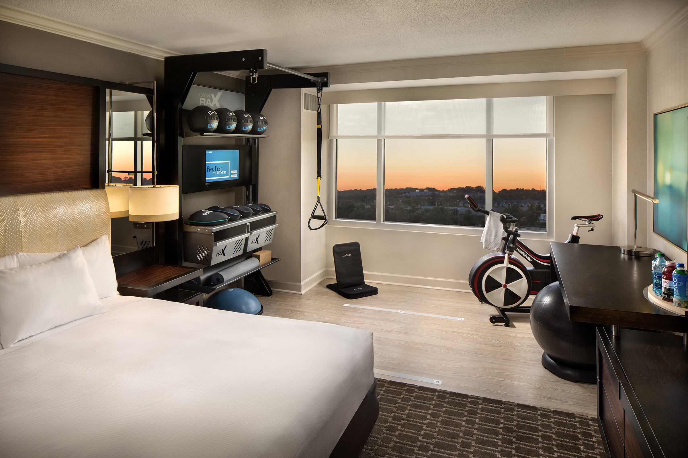 Hilton Five Feet to Fitness Guestroom