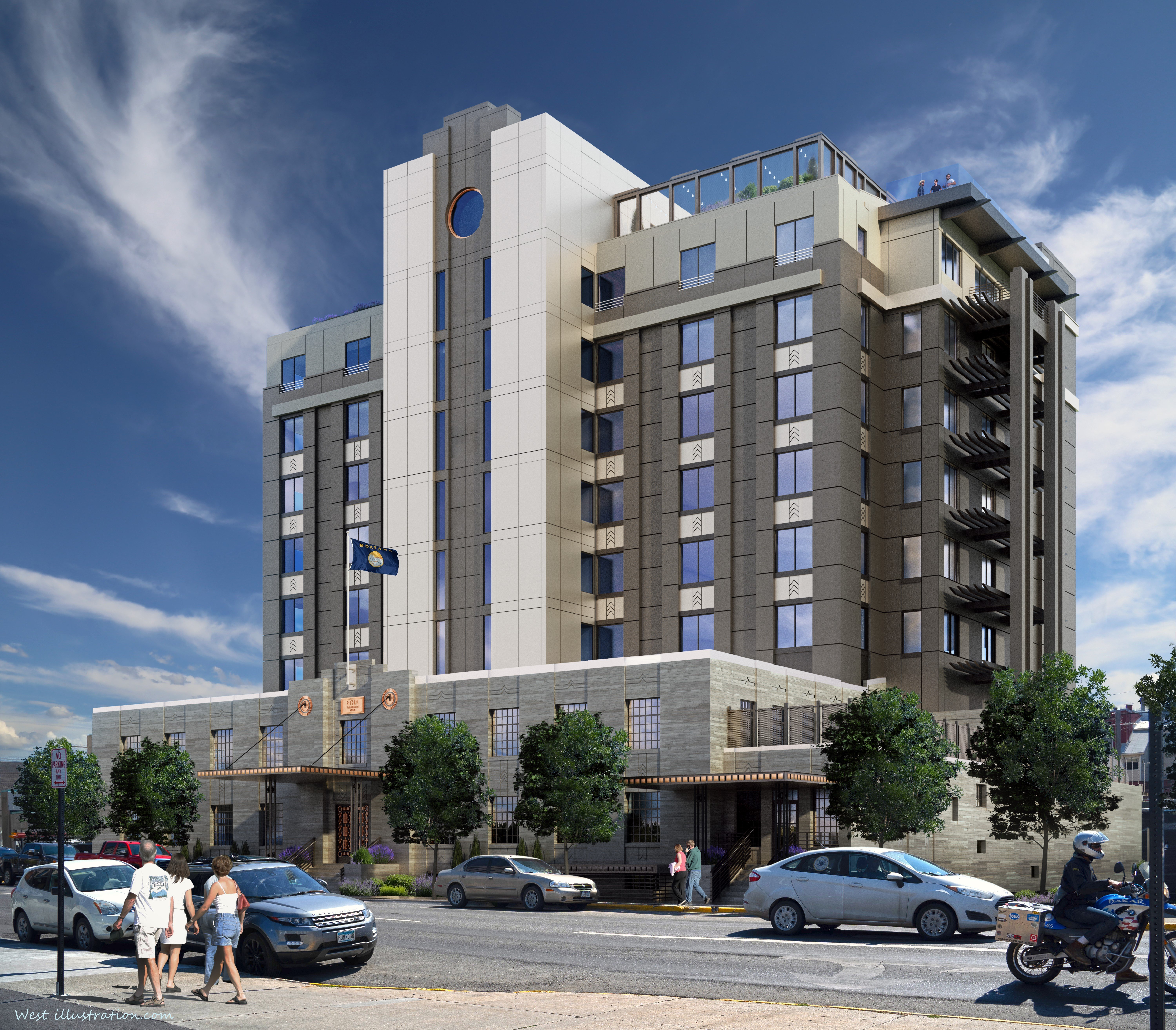 The new hotel will bean adaptive reuse project and is scheduled to open in Bozeman early 2020