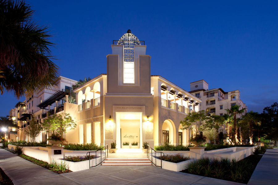 The exterior of The Alfond Inn