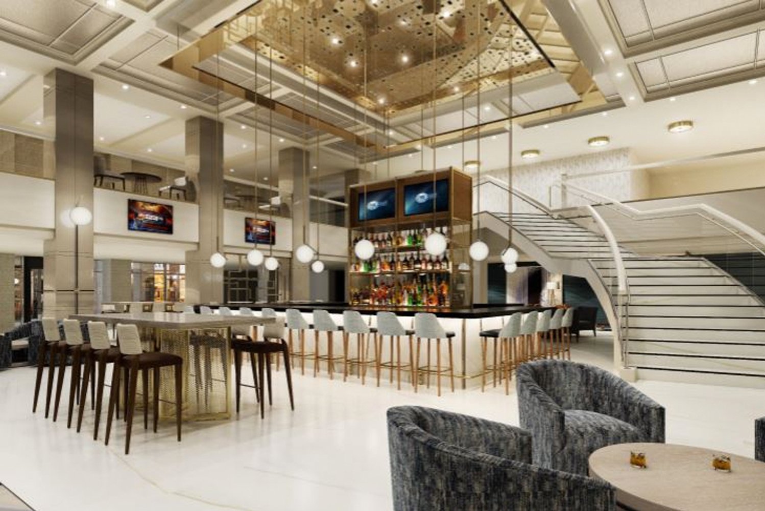 Chicago Marriott Downtown Magnificent Miles Reviver bar eyes April opening