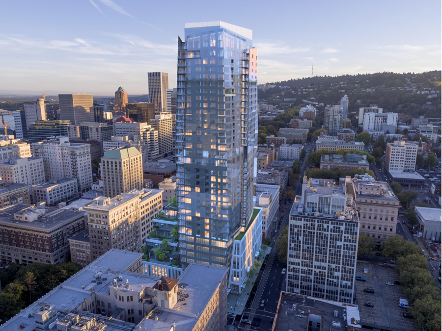 Rendering of the tower that will house The Ritz-Carlton Portland 