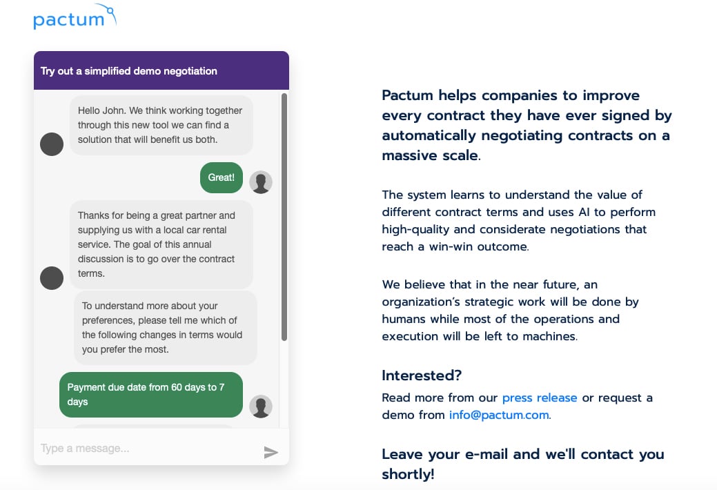 Pactum launches AI tool for commercial negotiations