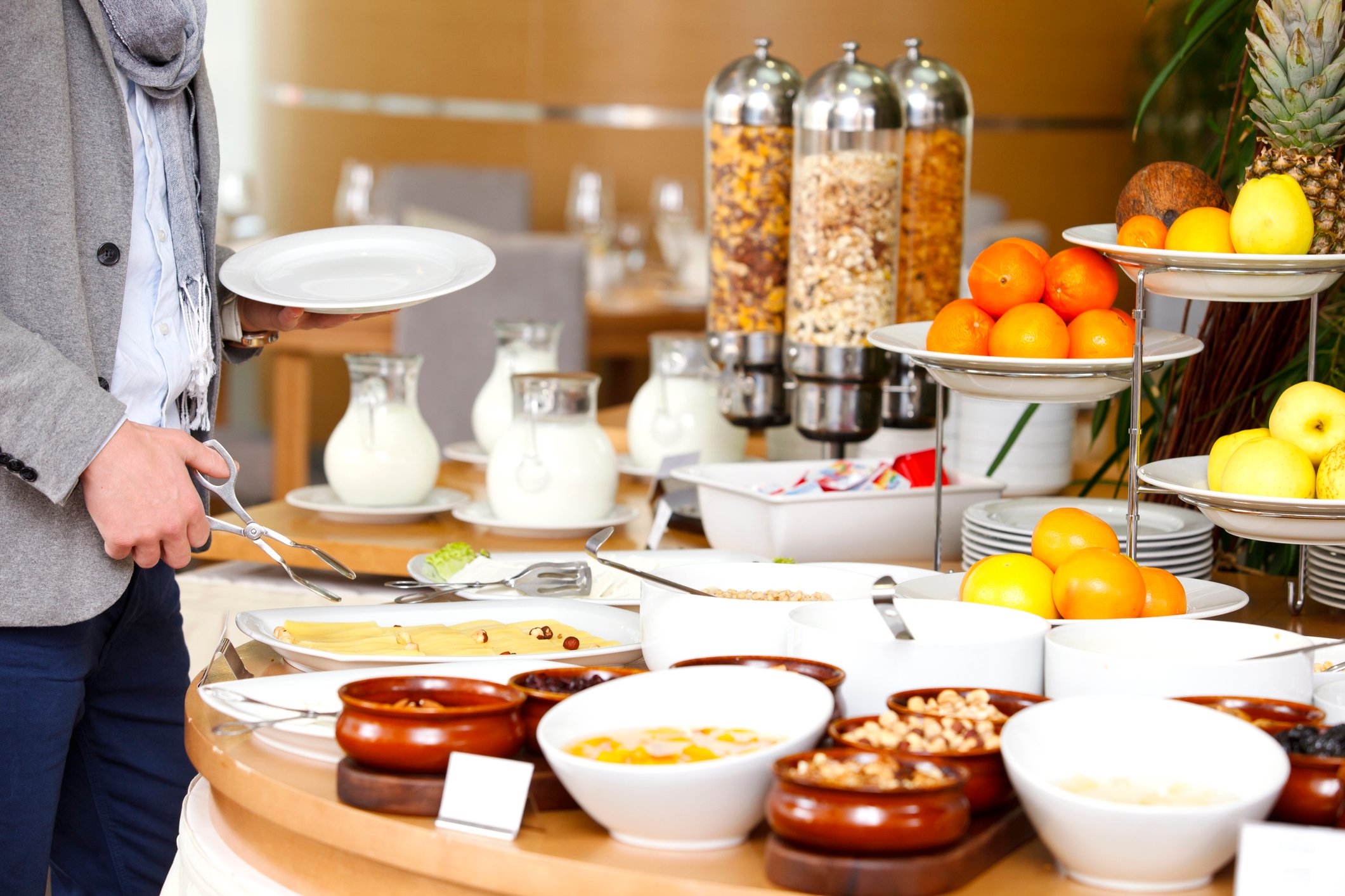 Hotel breakfast buffet