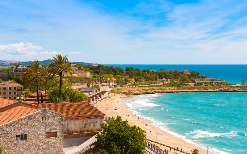Coast of Tarragona on a sunny day