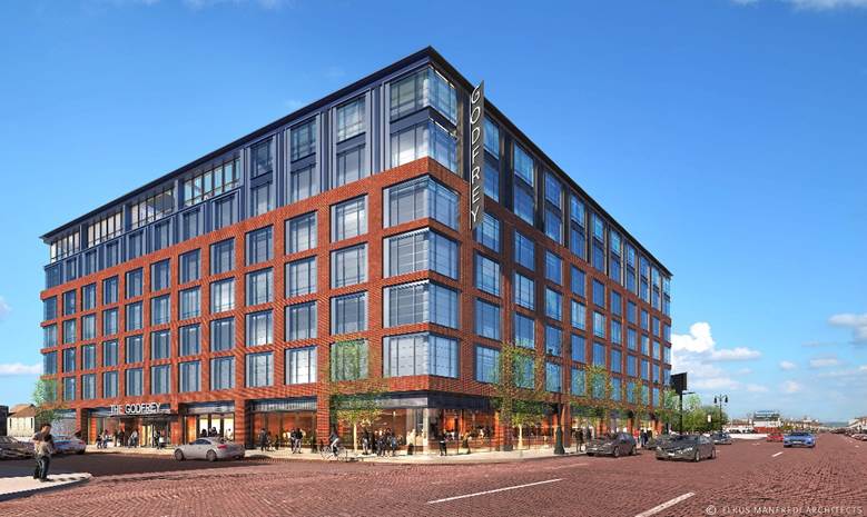 The Godfrey Hotel Detroit will bring 227 rooms and a rooftop lounge and restaurant to the citys historic Corktown 