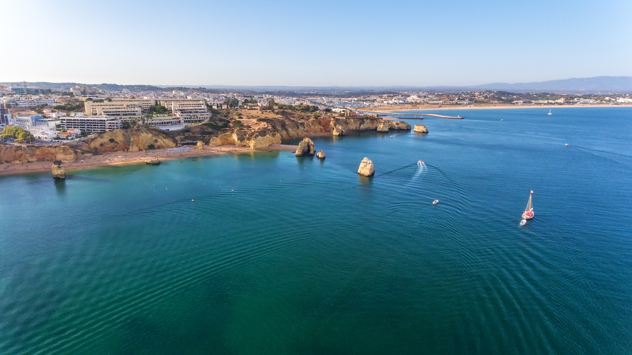 A view of the sea near Lagos in Portugal