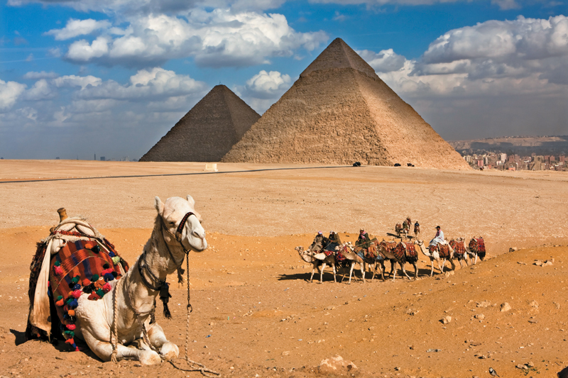 Giza Pyramids and Cairo Egypt