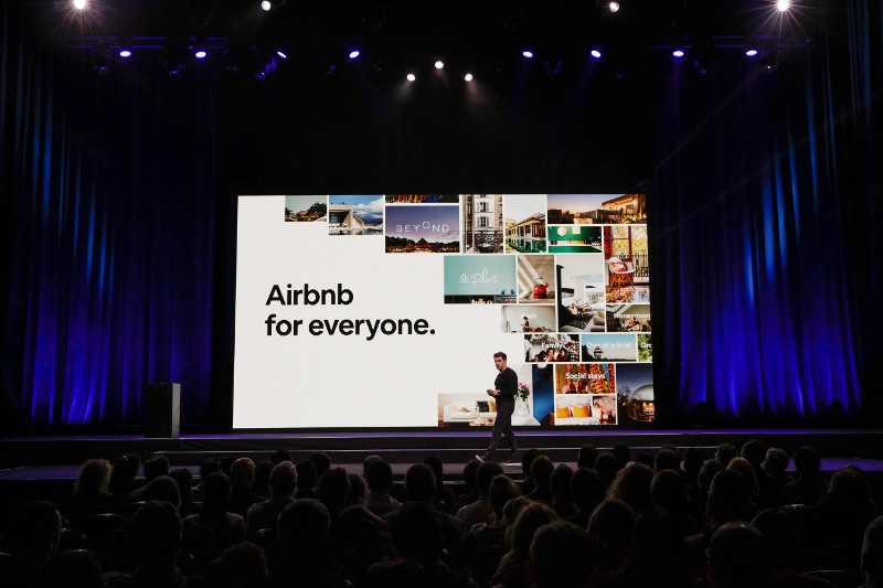 Airbnb Co-Founder CEO and Head of Community Brian Chesky talks the companys 10-year roadmap at a keynote address in San F