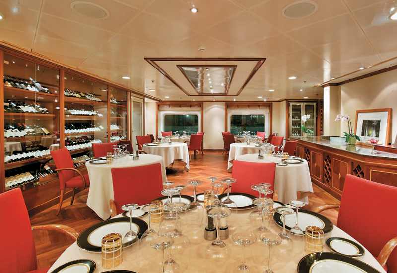 Silver Whisper underwent a big makeover in 2016 Le Champagne is a Relais  Chteaux restaurant on the ship that has a rotat