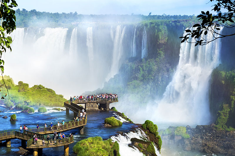 Iguazu Falls on the border of Argentina and Brazil