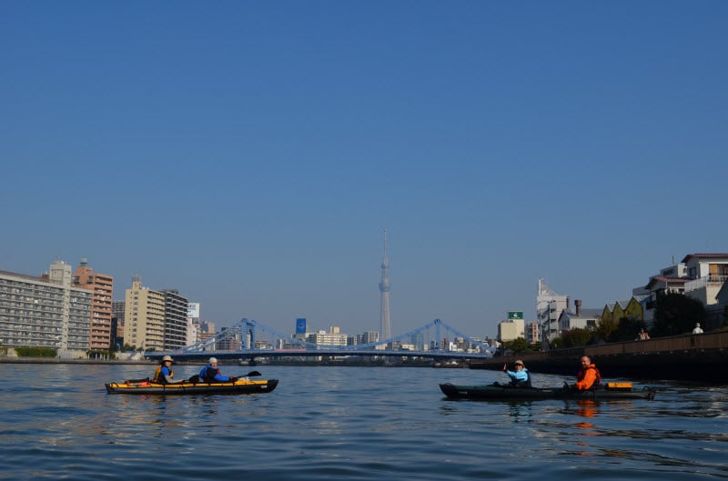 Guests at Palace Hotel Tokyo can go kayaking