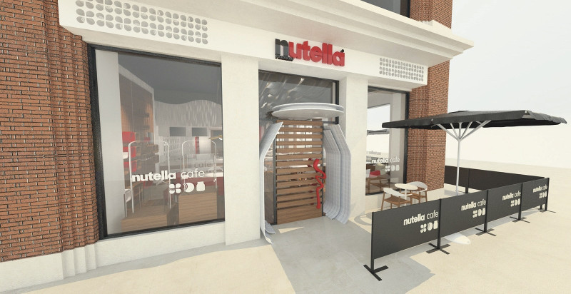 A rendering of the Nutella Cafe New York