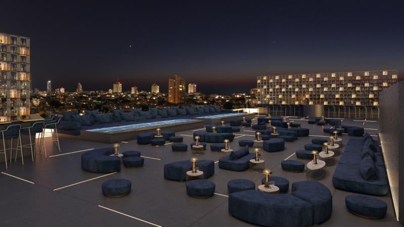 The rooftop of The Lighthouse hotel Tel Aviv