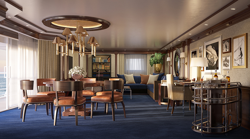 Oceania Cruises Ralph Lauren Living Room