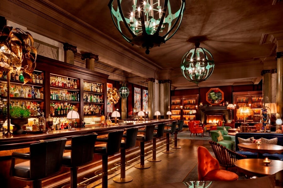 Interior of Scarfes Bar at Rosewood London