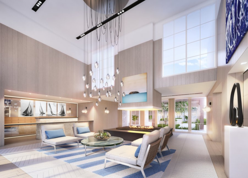 A rendering of the new Oceana lobby