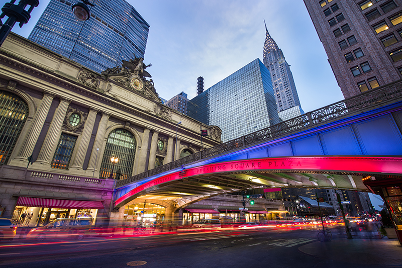 Grand Central Station and the Chrysler Building in New York