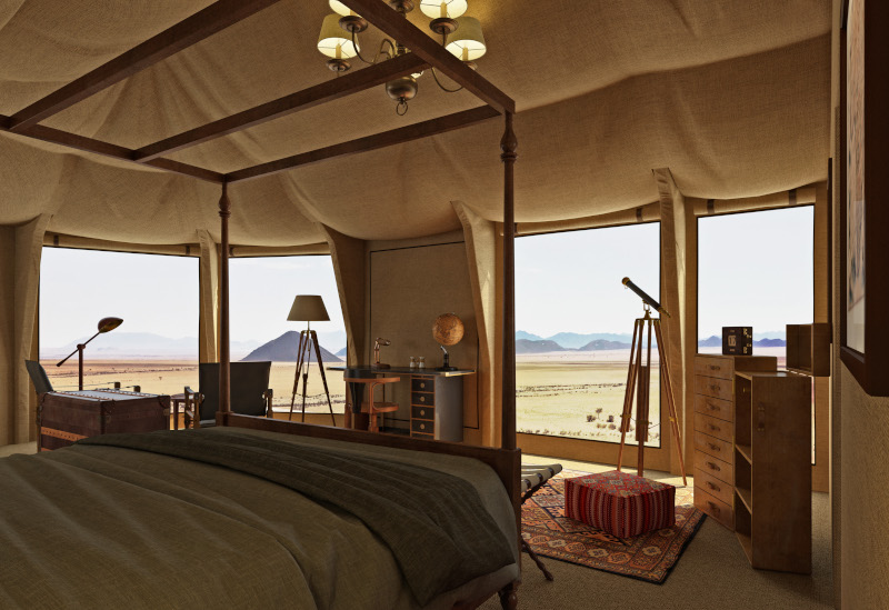 Bedroom with views of the desert 