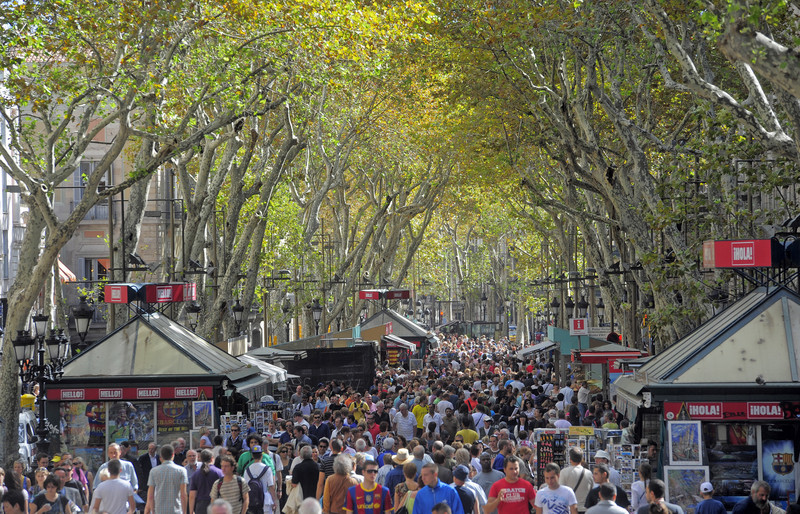 Barcelona crowds