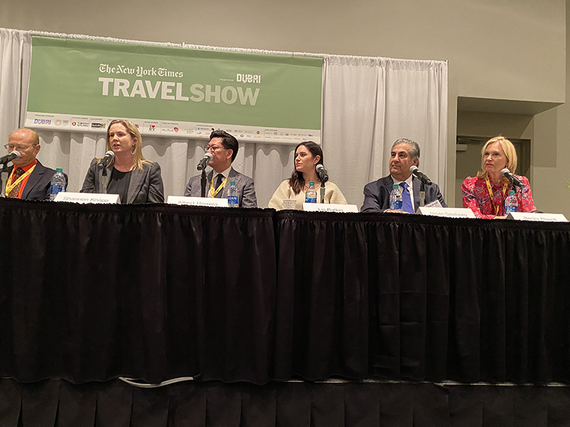 panelists at The New York Times Travel Show
