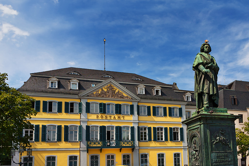 Beethoven Monument in Munsterplatz in Bonn Germany