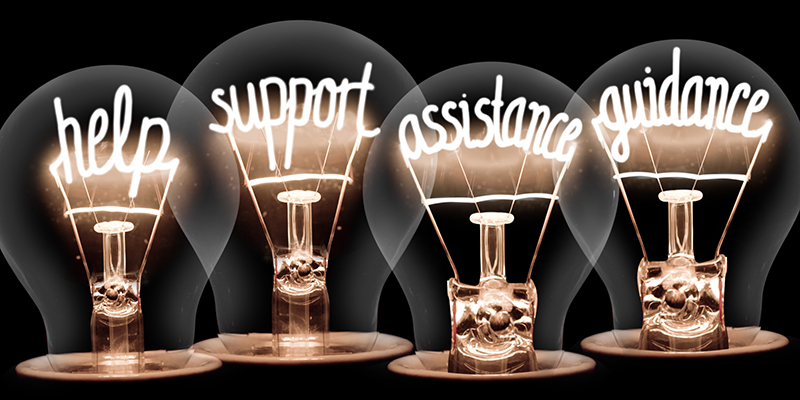 help  support  assistance  guidance  lightbulb