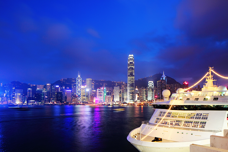 cruise ship in Hong Kong