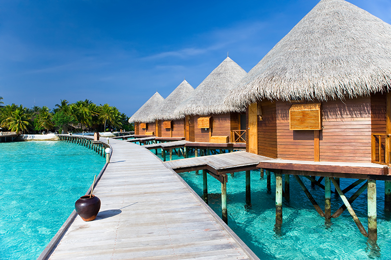 overwater villas in the Maldives