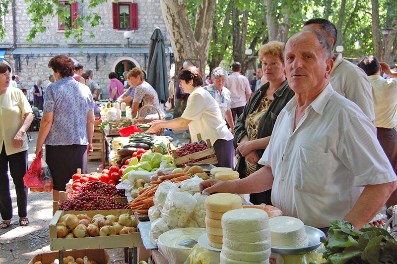 Farmers market in Nevesinje Bosnia-Herzegovina