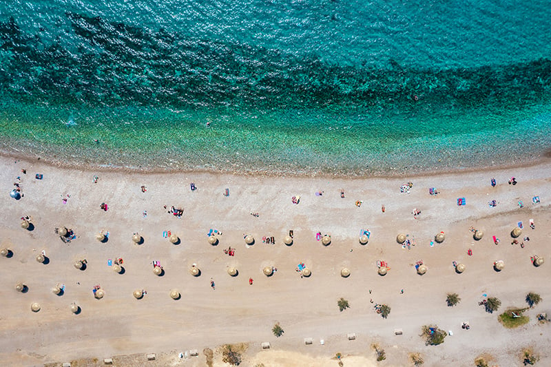 A beach in Glyfada Athenien Riviera Greece