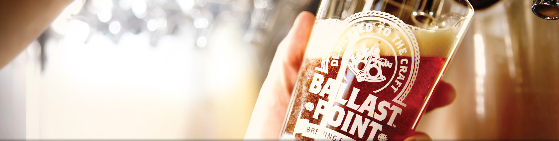 Pouring Ballast Point pint