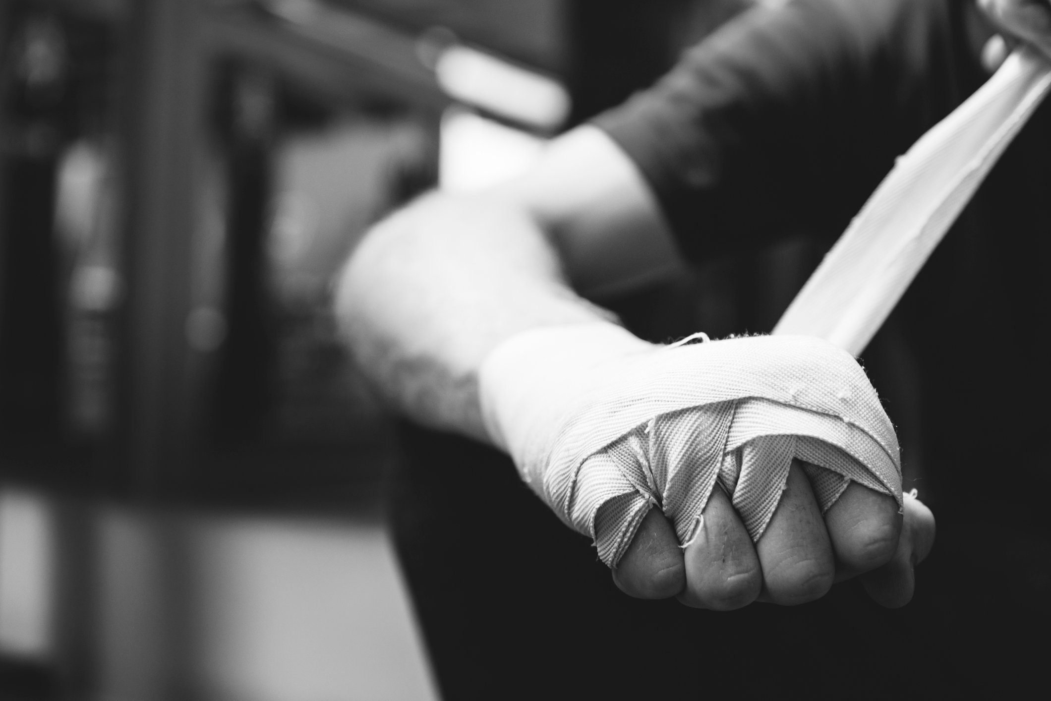 Boxer wrapping hand