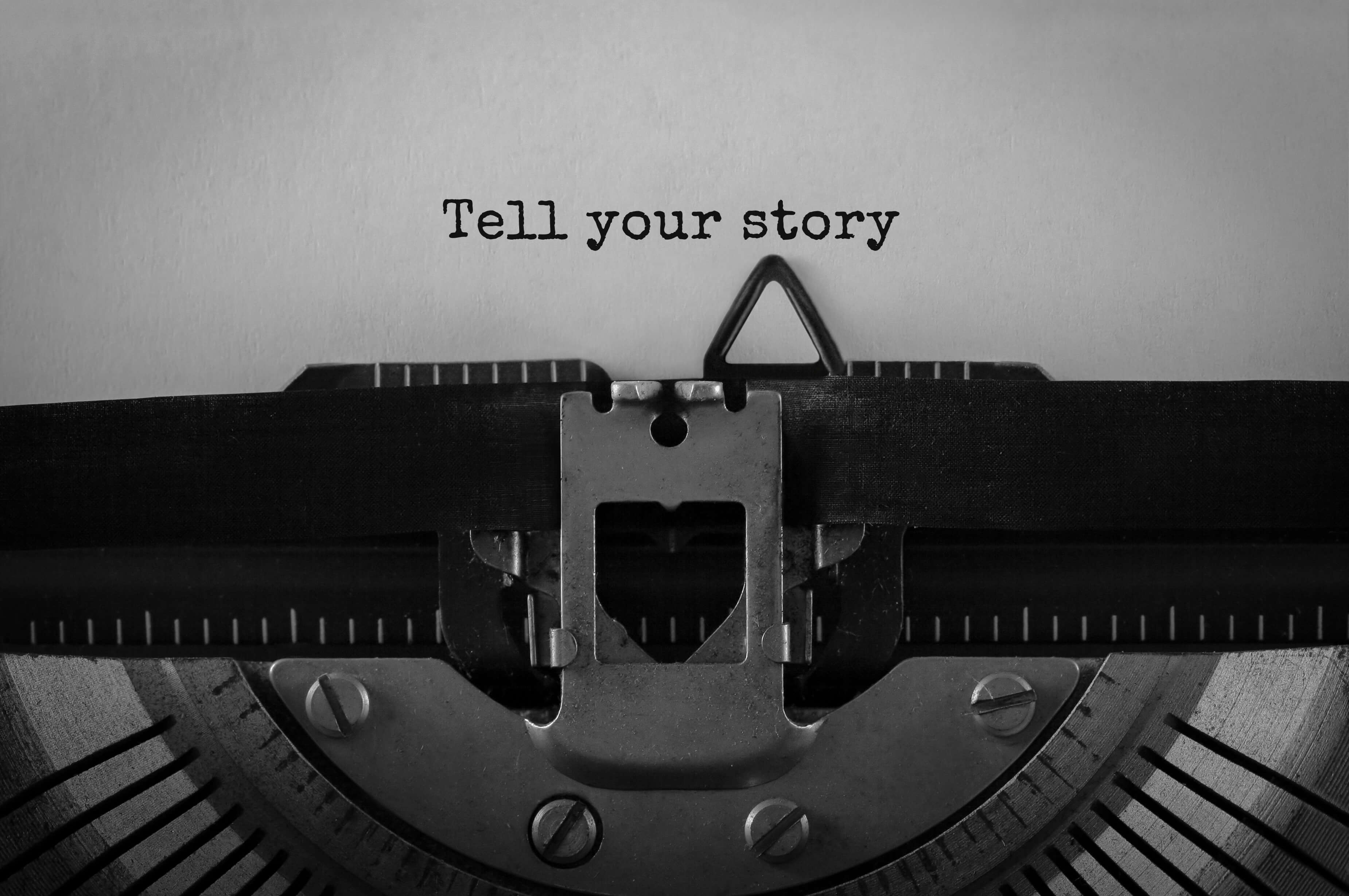 Tell your story on typewriter