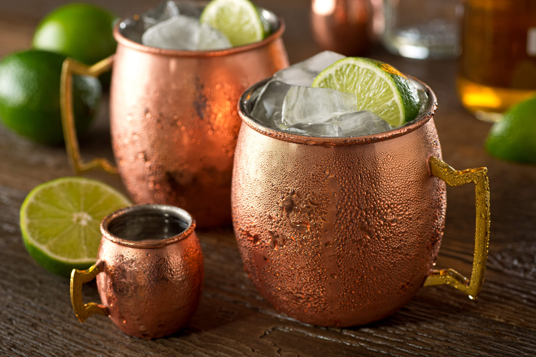 Mini Moscow Mule and full-size Moscow Mules
