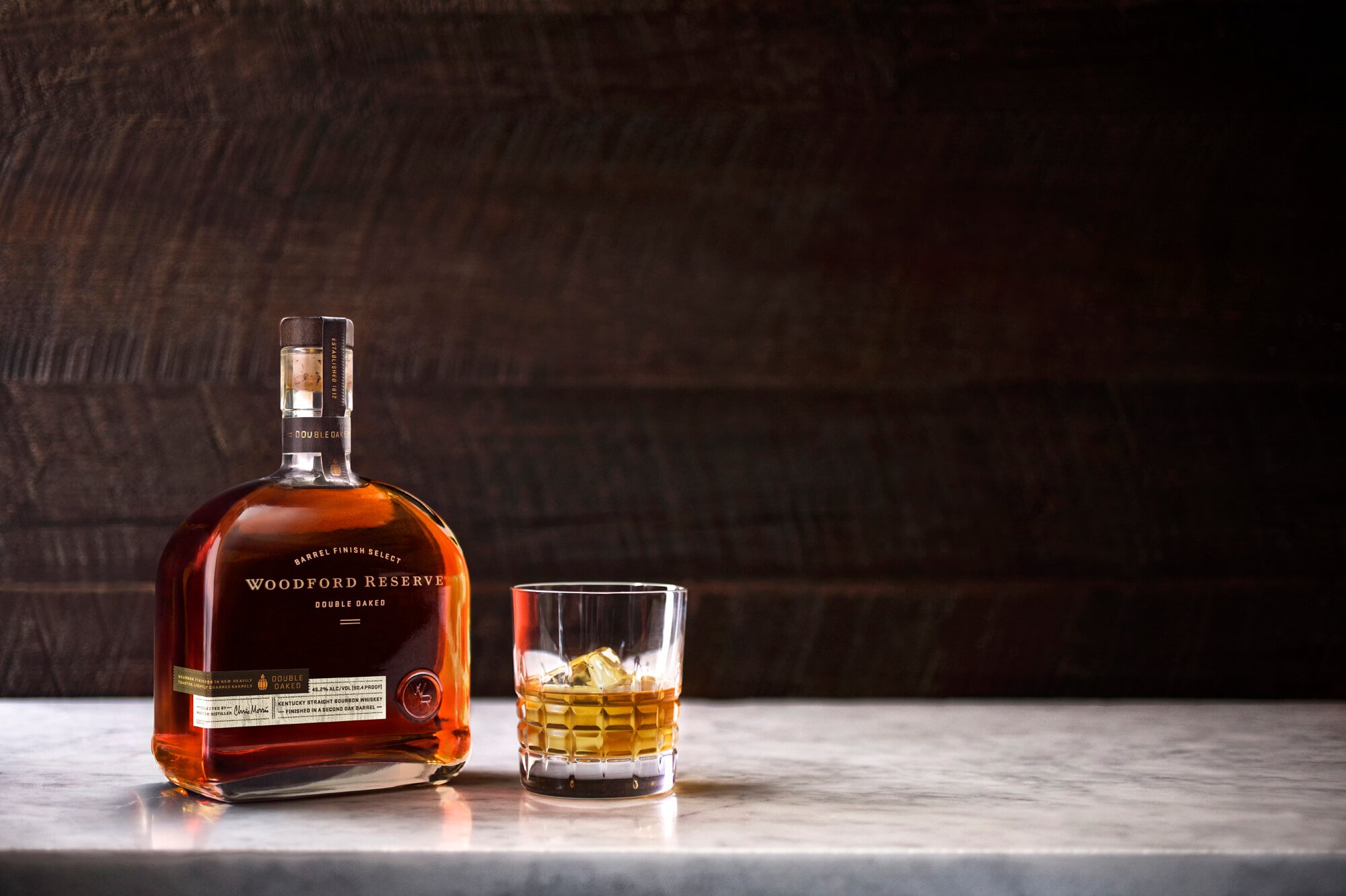 Woodford Reserve Double Oaked Bourbon on the rocks