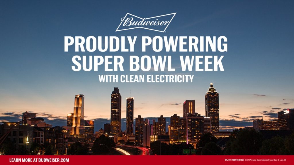 Budweiser sponsors city of Atlanta during Super Bowl LIII week