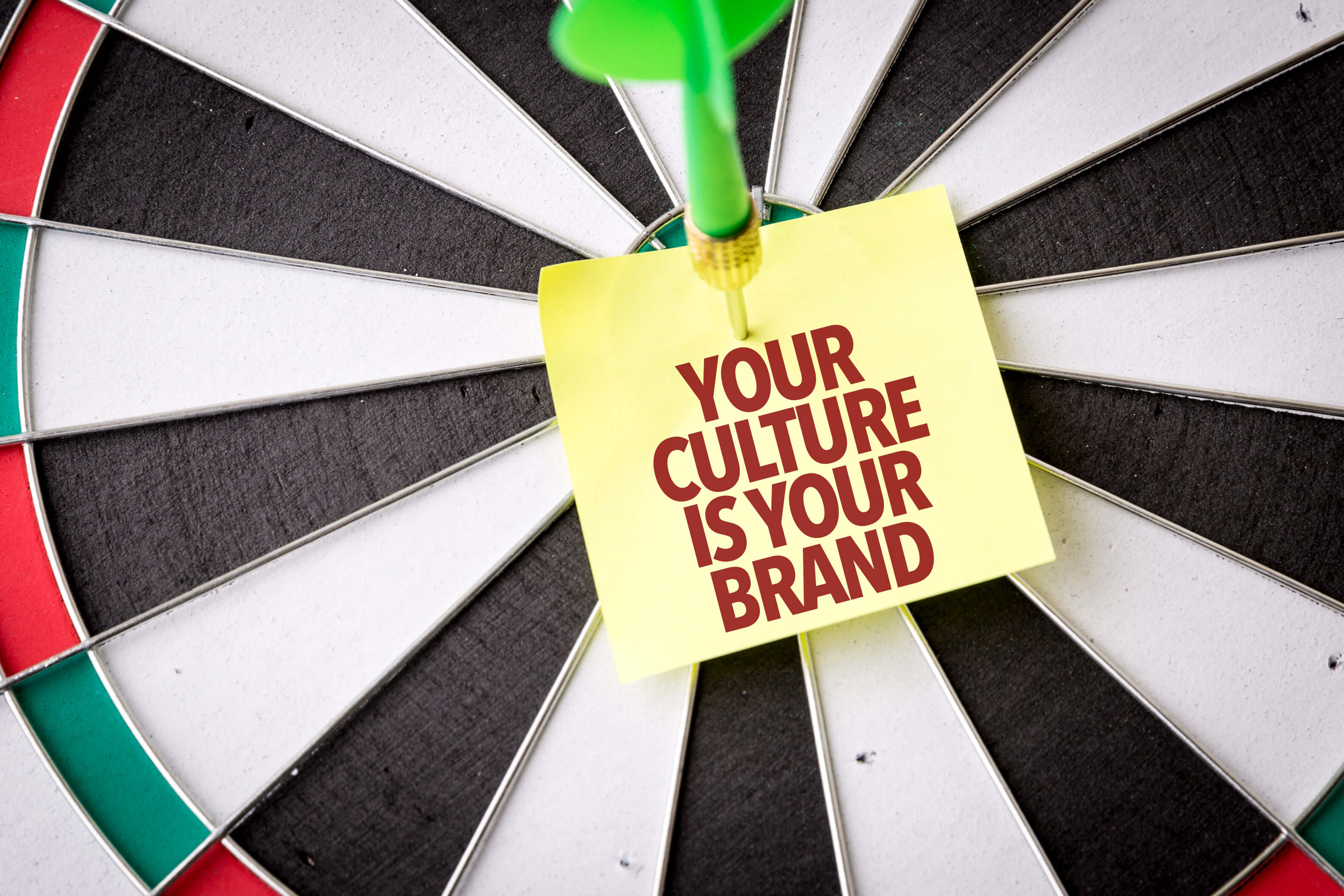 Your culture is your brand on dart board
