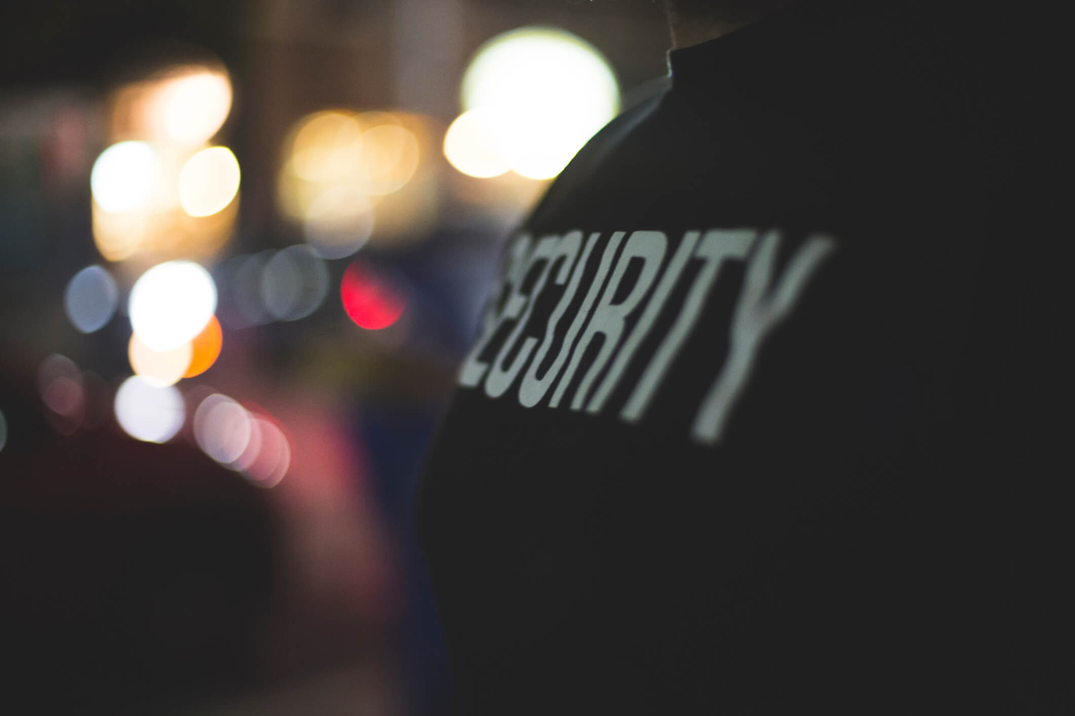 Security personnel at bar or nightclub door