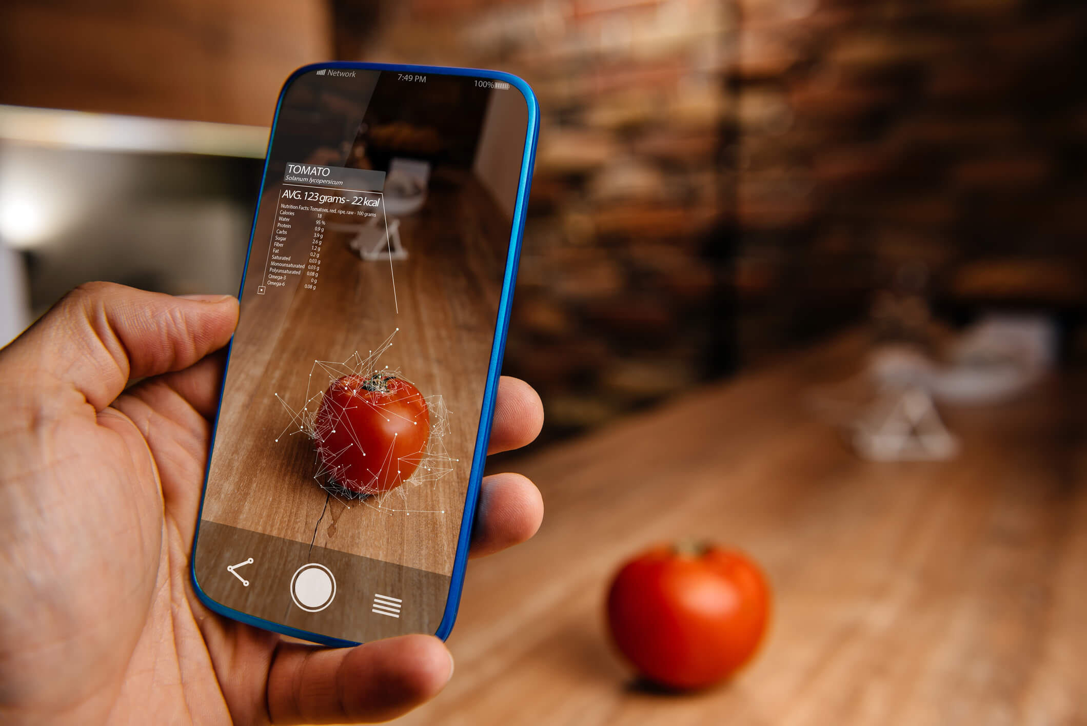 Tomato in augmented reality