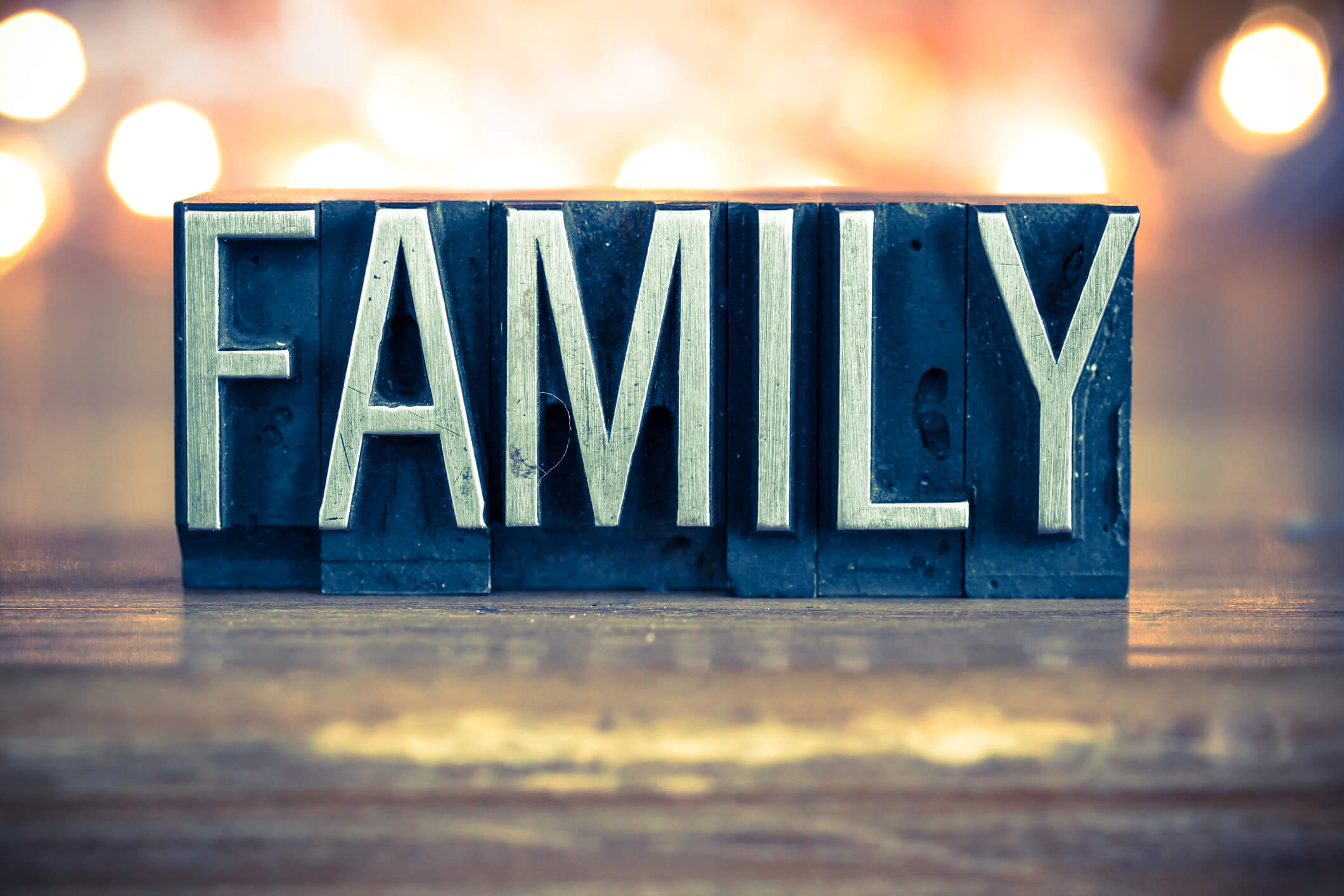 Family word concept typeset design