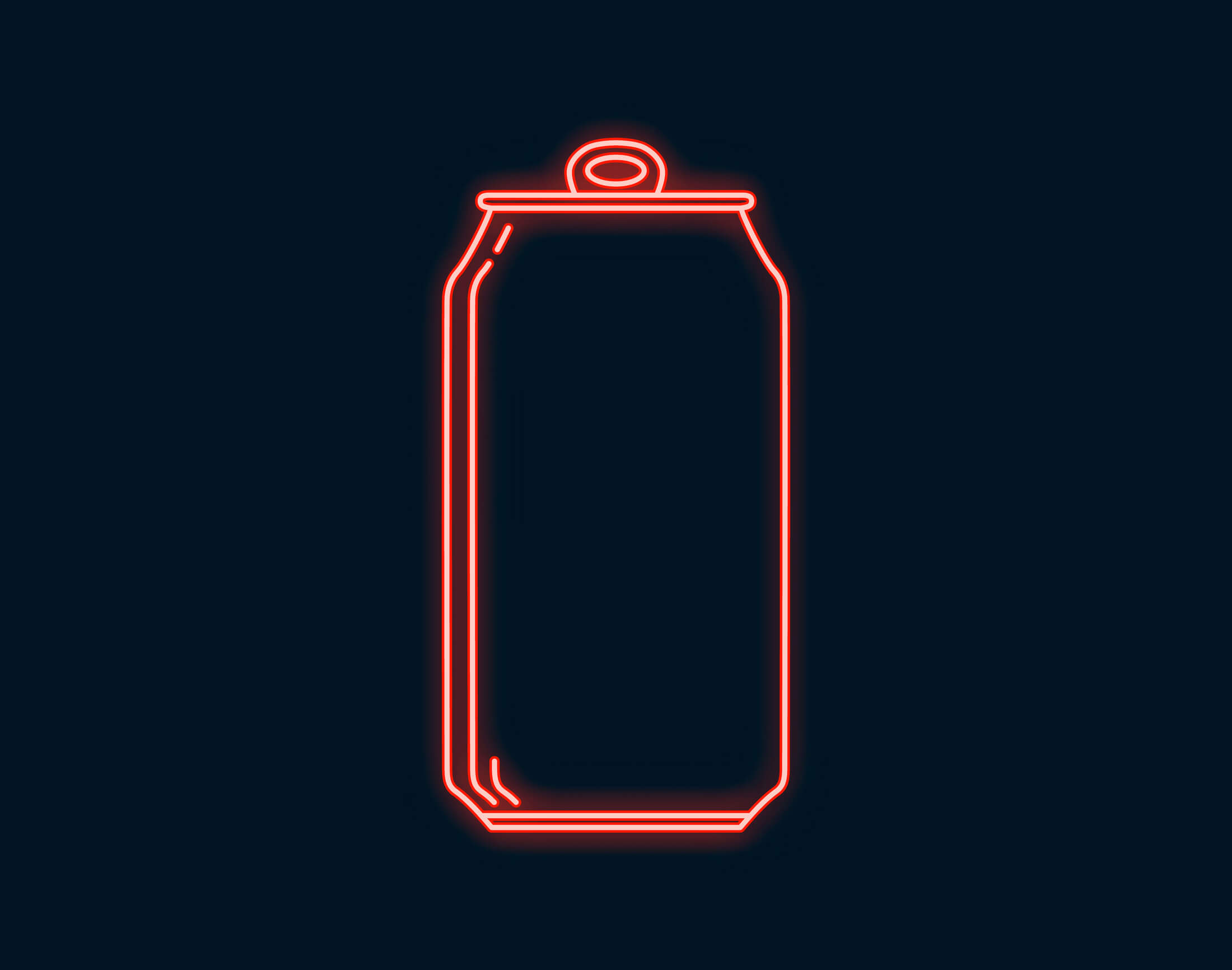 Canned drink neon sign