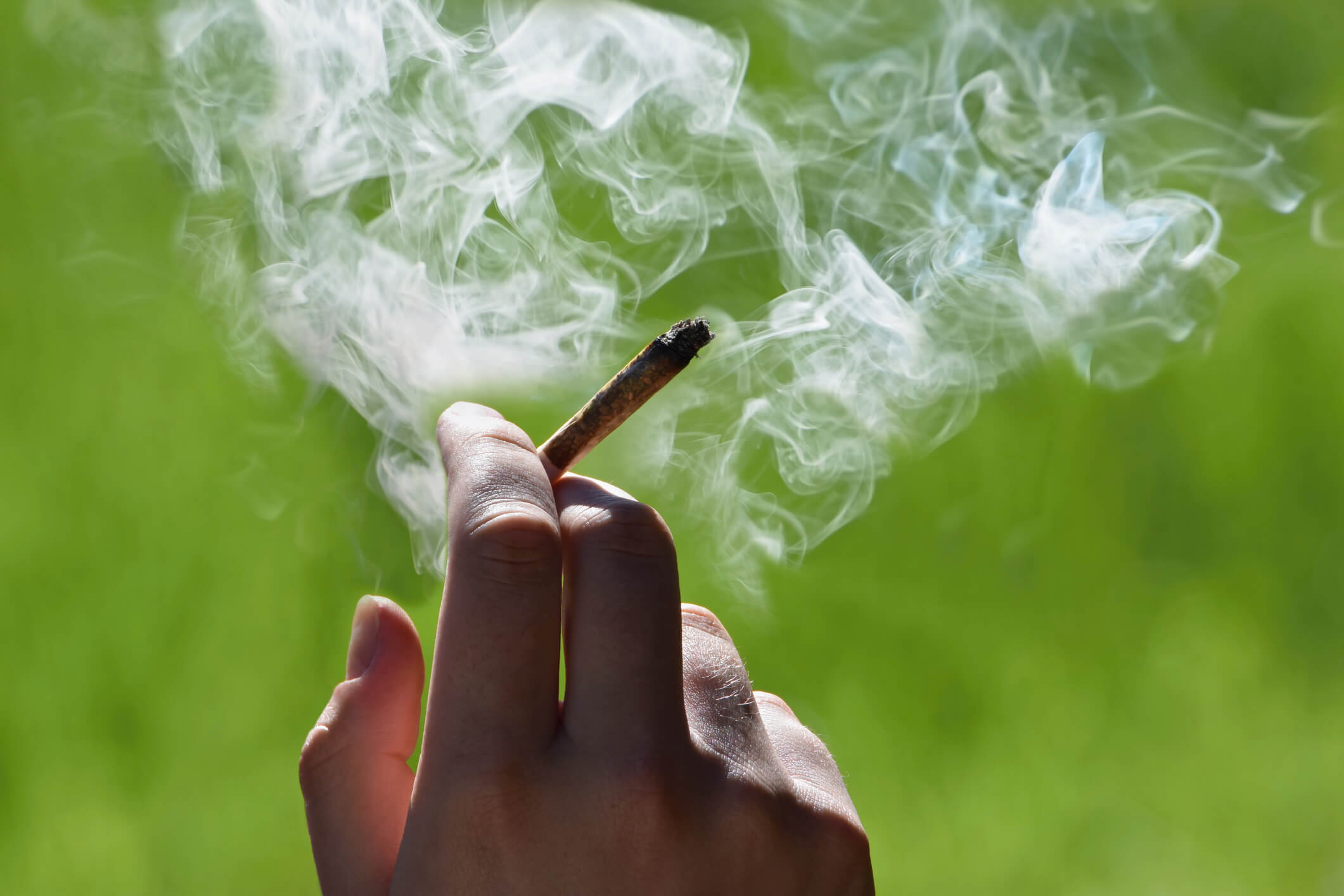 Joint and marijuana smoke