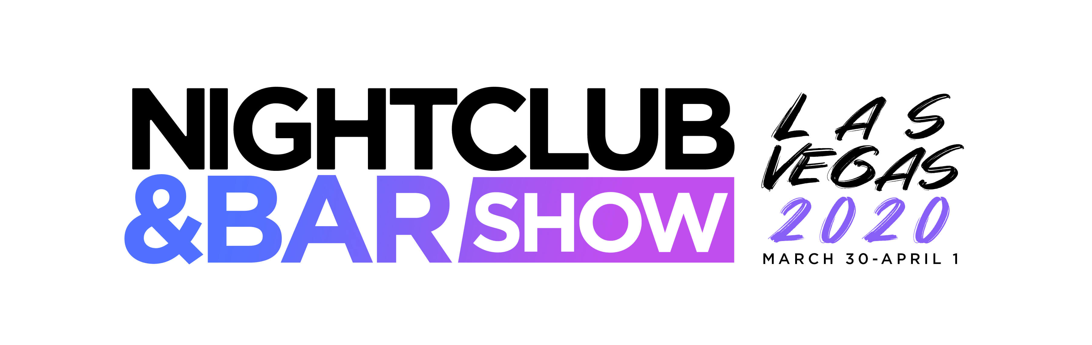 2020 Nightclub  Bar Show Las Vegas logo with dates stacked