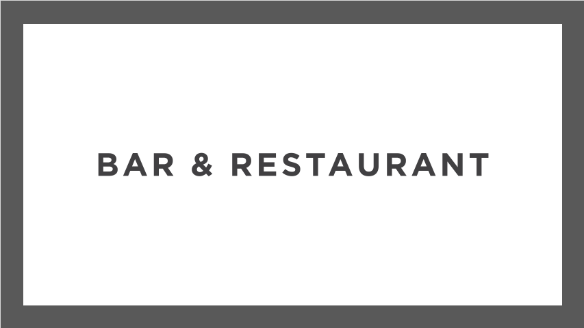 Bar and Restaurant logo white background