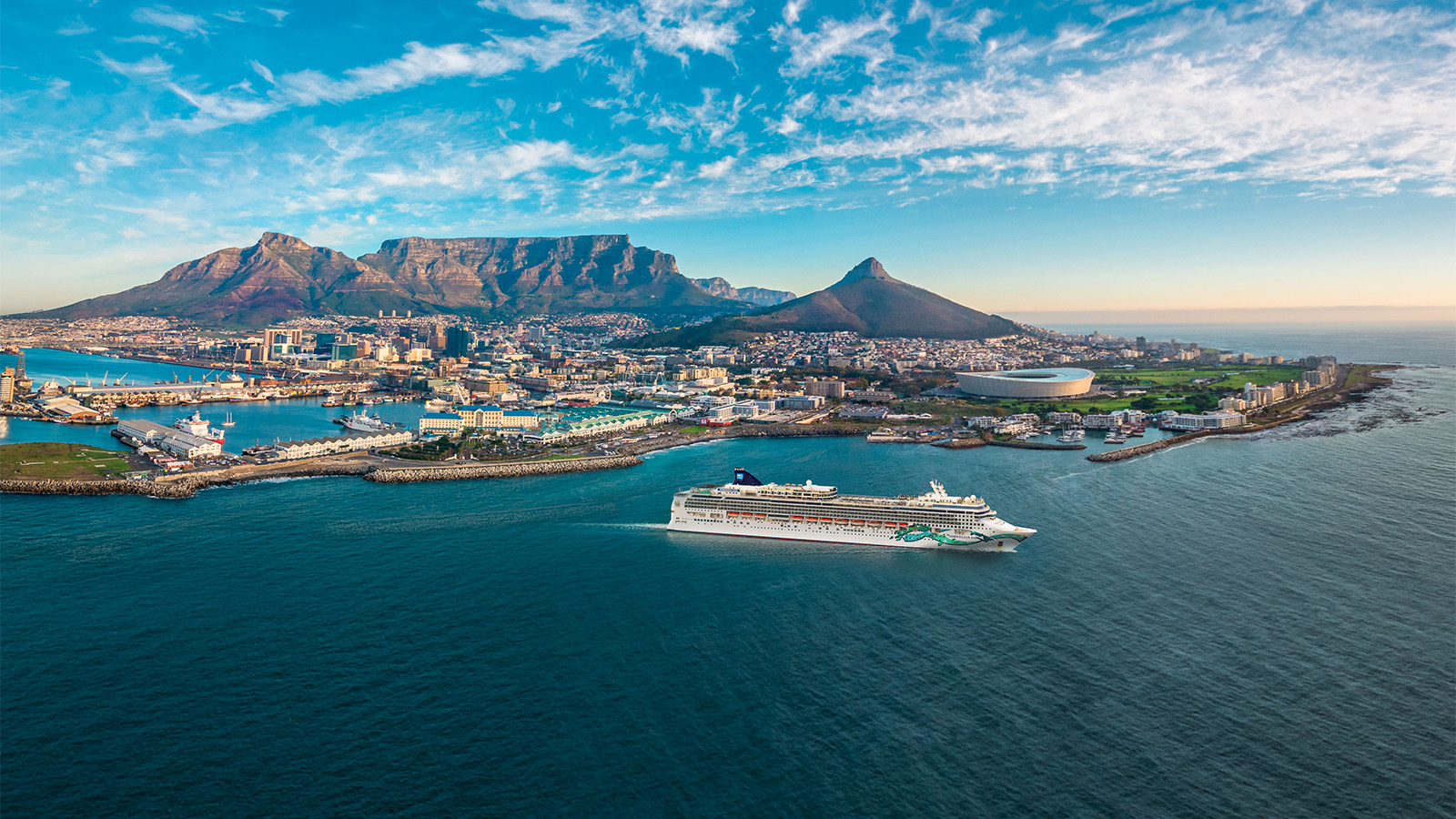 Norwegian Jade became the first vessel in Norwegian Cruise Lines 18-ship fleet to homeport from Cape Town South Africa 