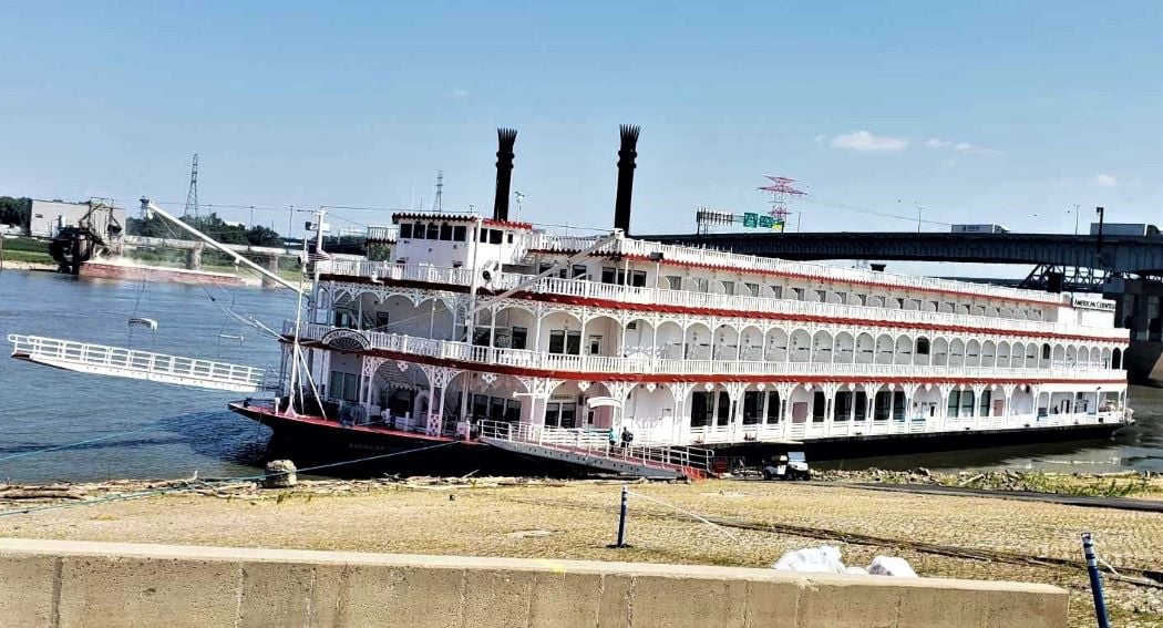 American Queen Voyages American Countess shown in Louisville KY on the Ohio River