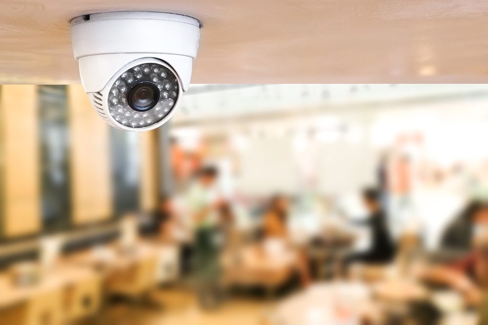 security camera in a restaurant