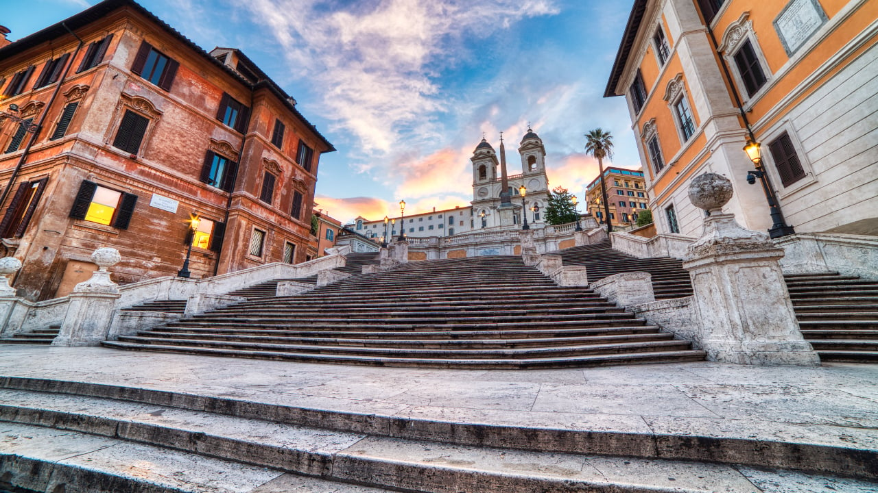 Spanish Steps near Piazza Di Spagna in Rome Italy