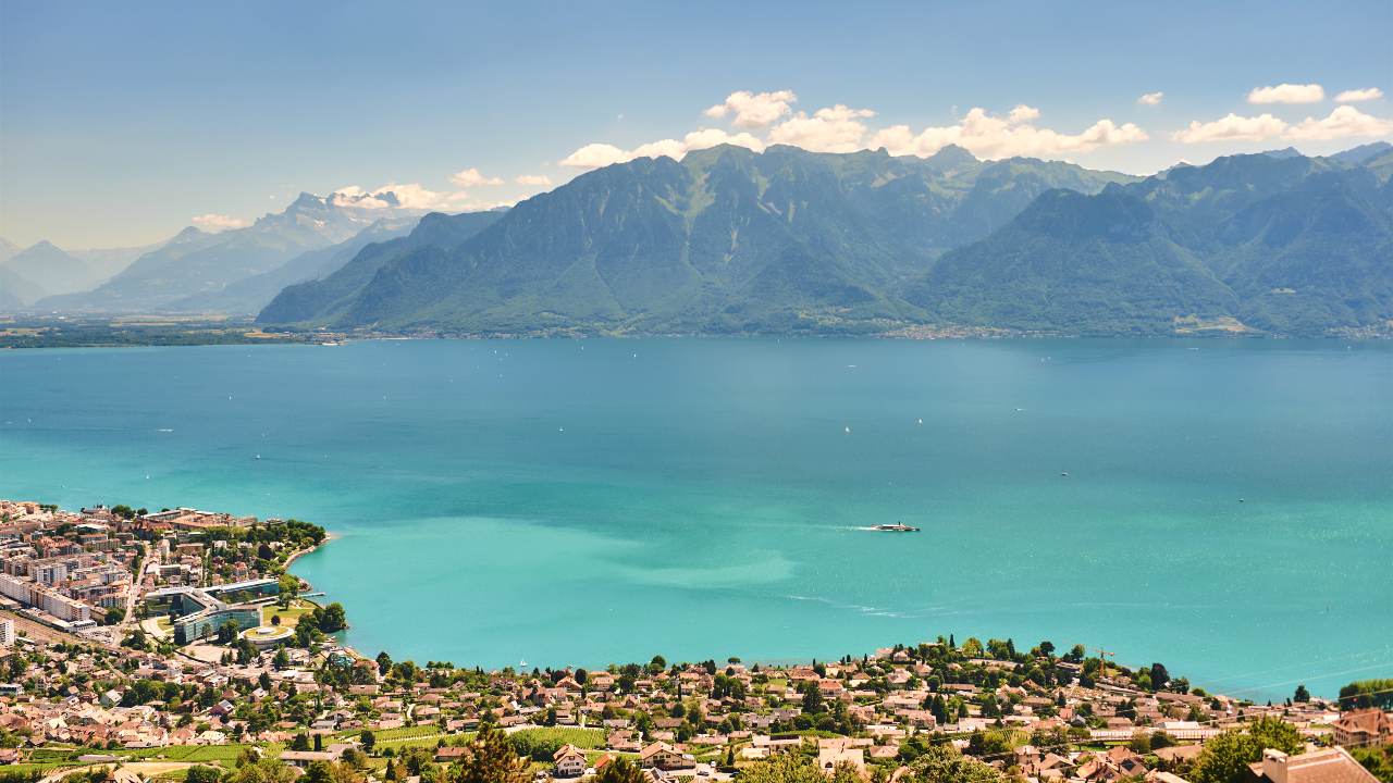 Aerial view of Vevey